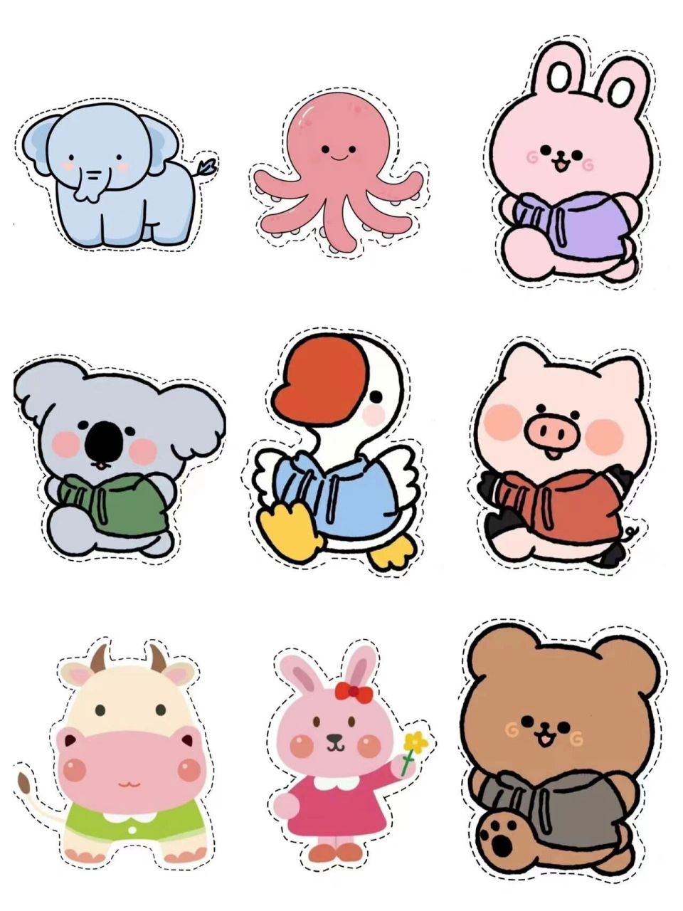 12种 动物剪纸 9315打印 儿童剪纸93打印96偿分享,11566