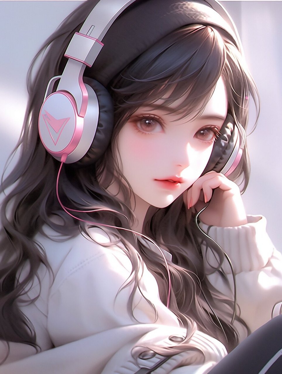 粉色系动漫女生头像
