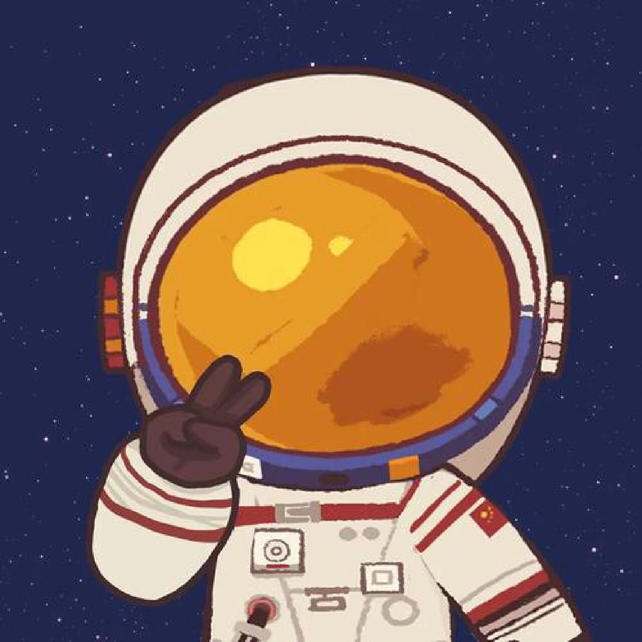 宇航员头像可爱孤独图片