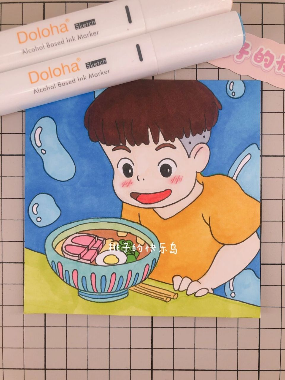 第191幅|宗介简笔画,卡通画.附步骤图.