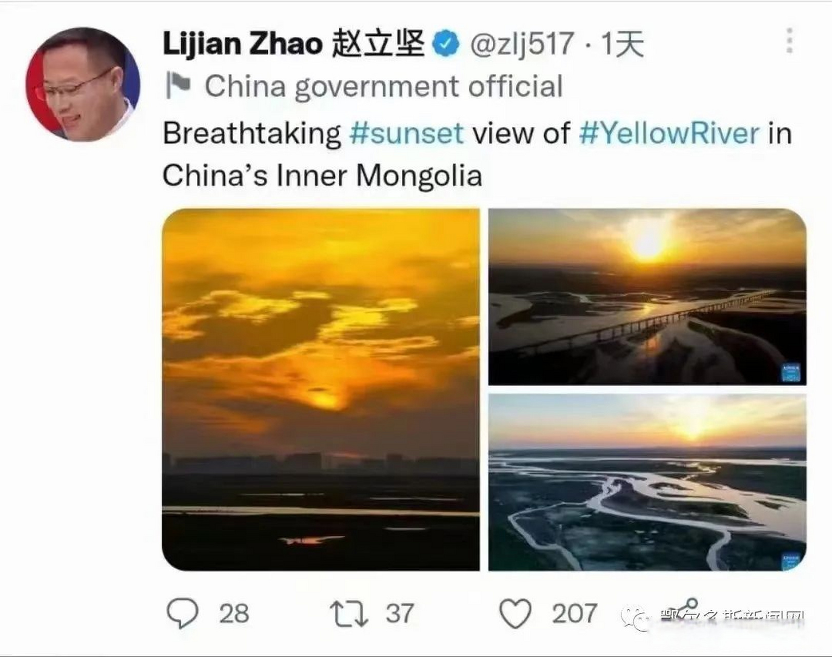 8月23日,外交部发言人赵立坚在其个人微博,推特账号上发文向世界分享