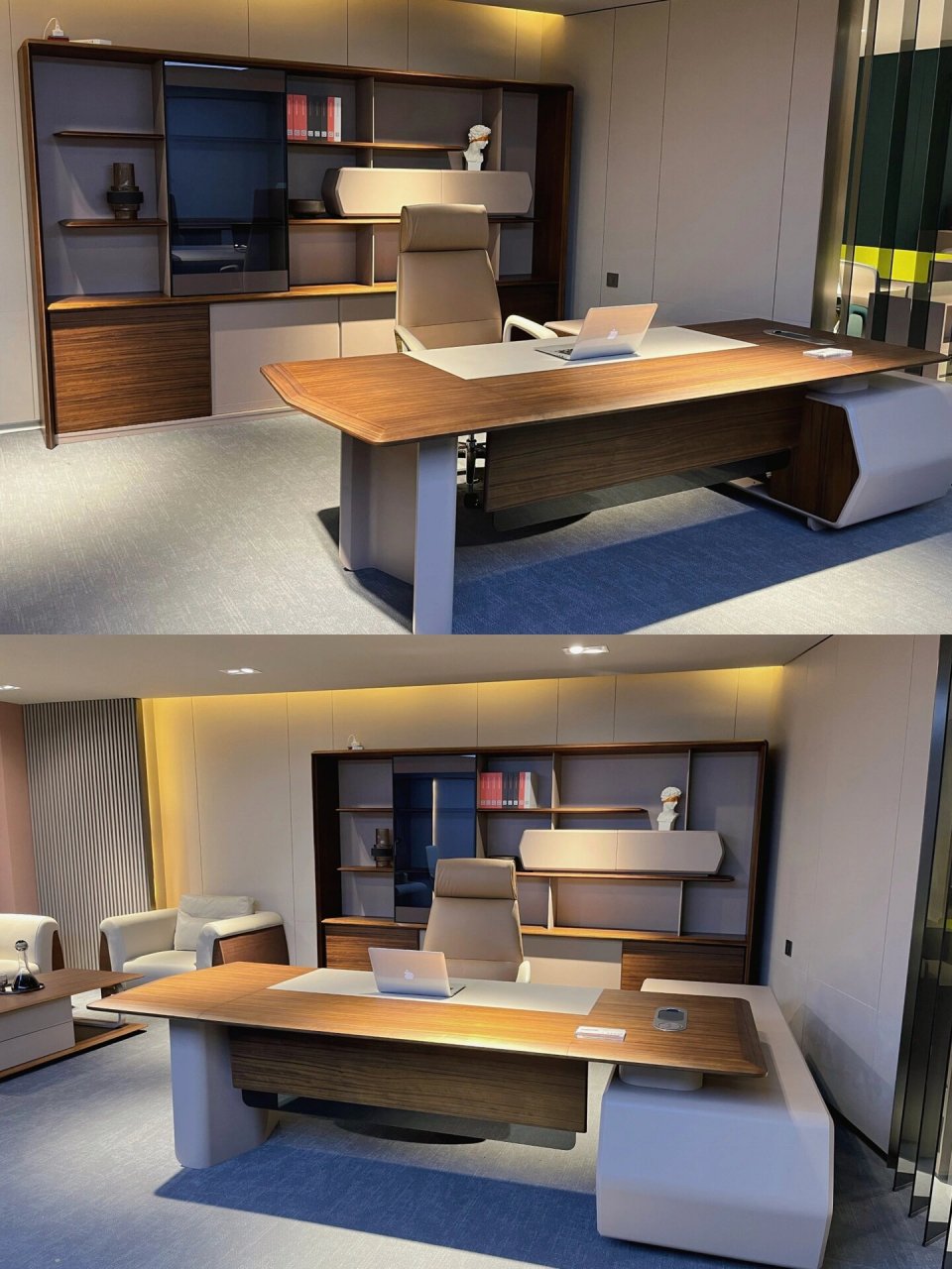 轻奢意式|高颜值总裁办公桌班台 99打破传统构造因子的芬迪系列班台