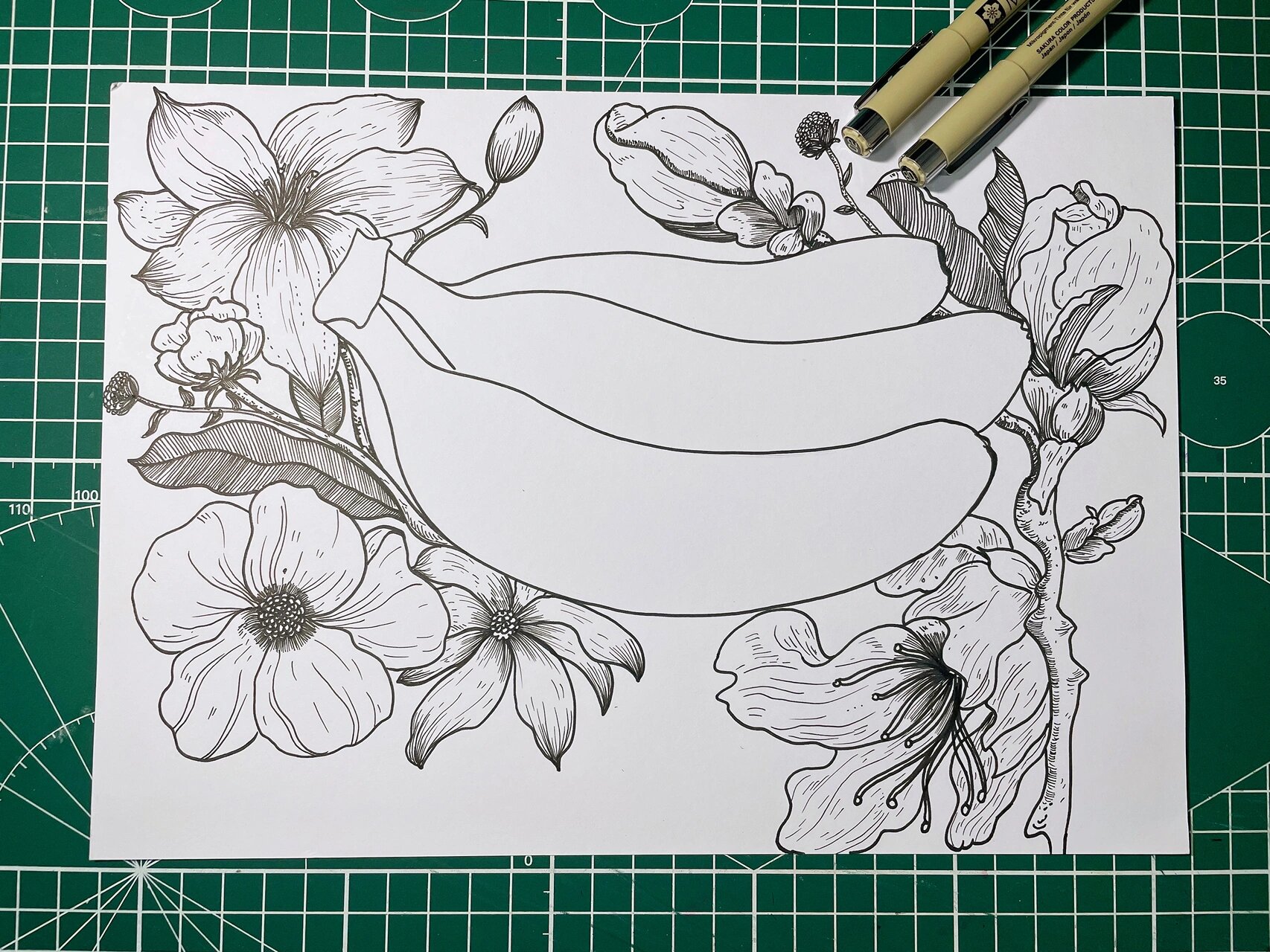 线描香蕉写生(附步骤图