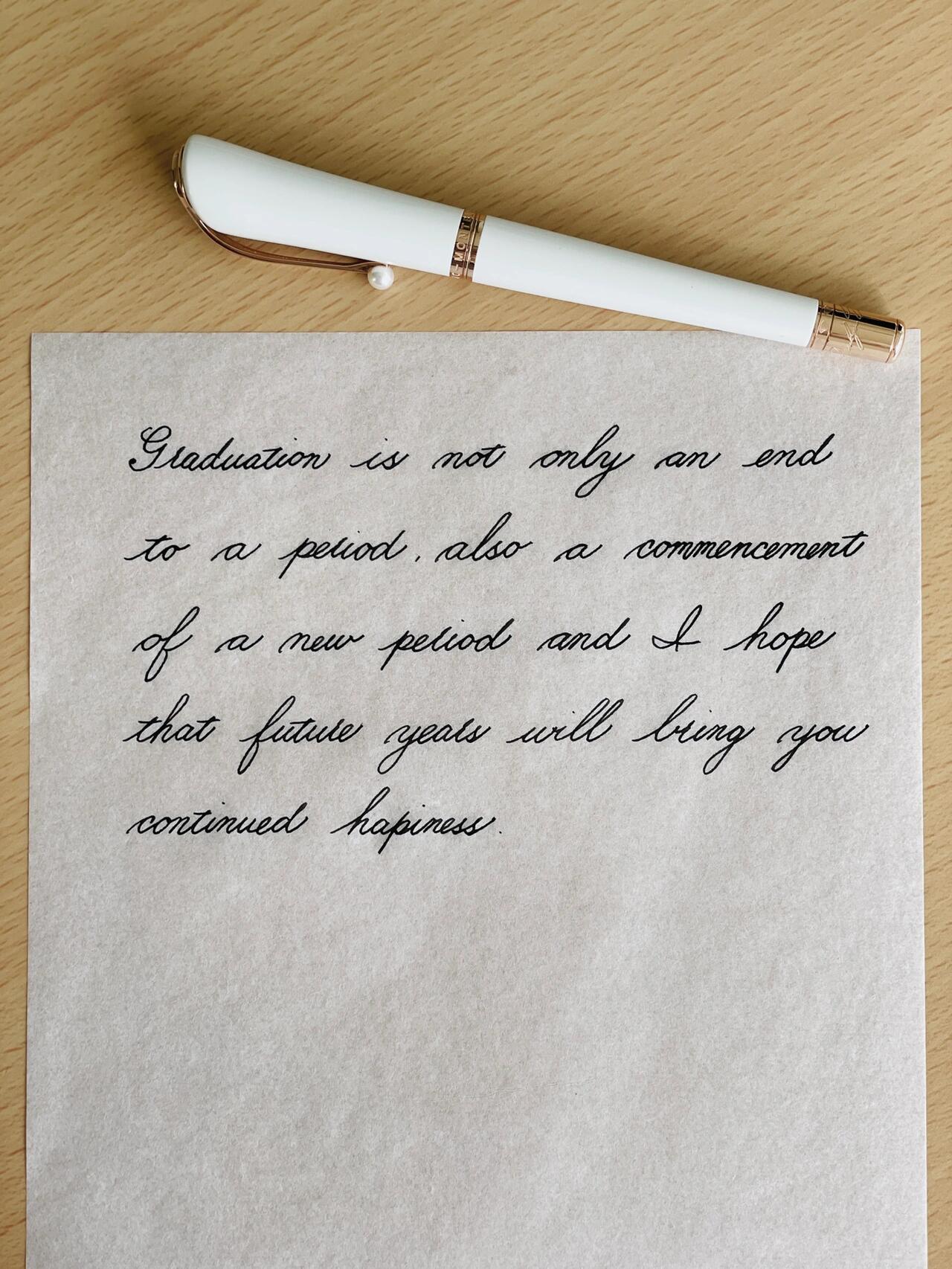 手写英文|毕业祝福语