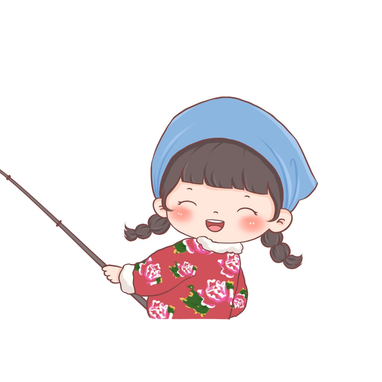 花棉袄情头～右划换头巾颜色