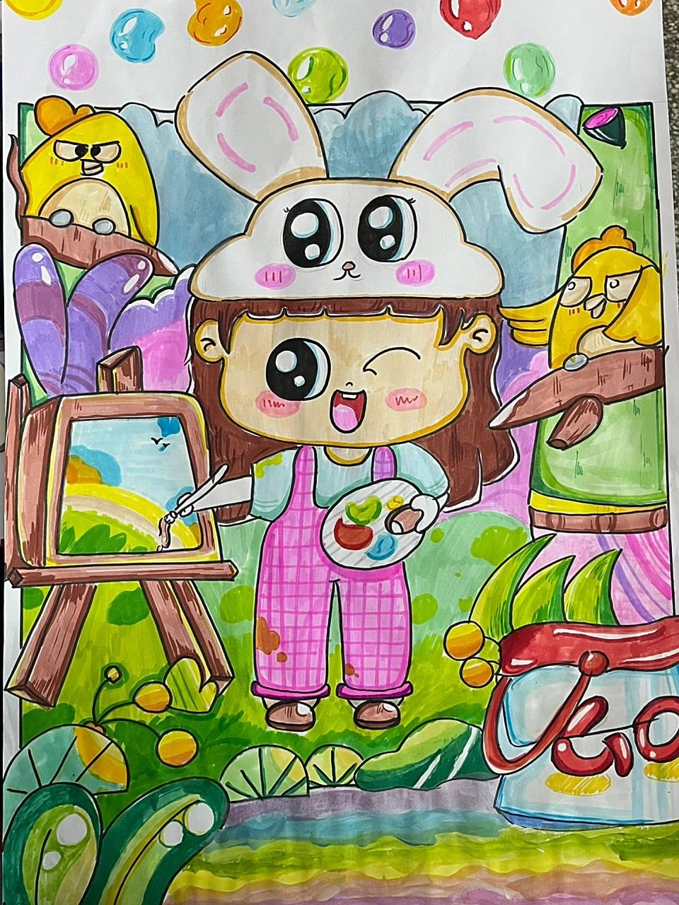 主题画|彩色的梦 内含教程 可以套用很多主题 例如《我的梦想》 《我