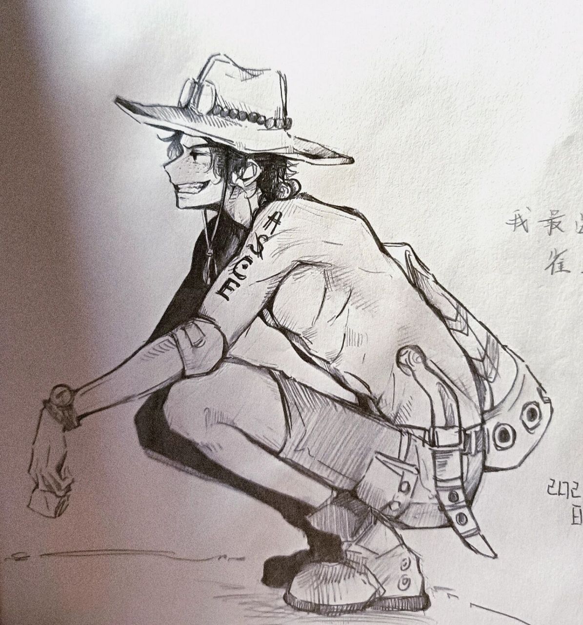 临摹临摹 艾斯97 帅气又温柔的雀斑男孩