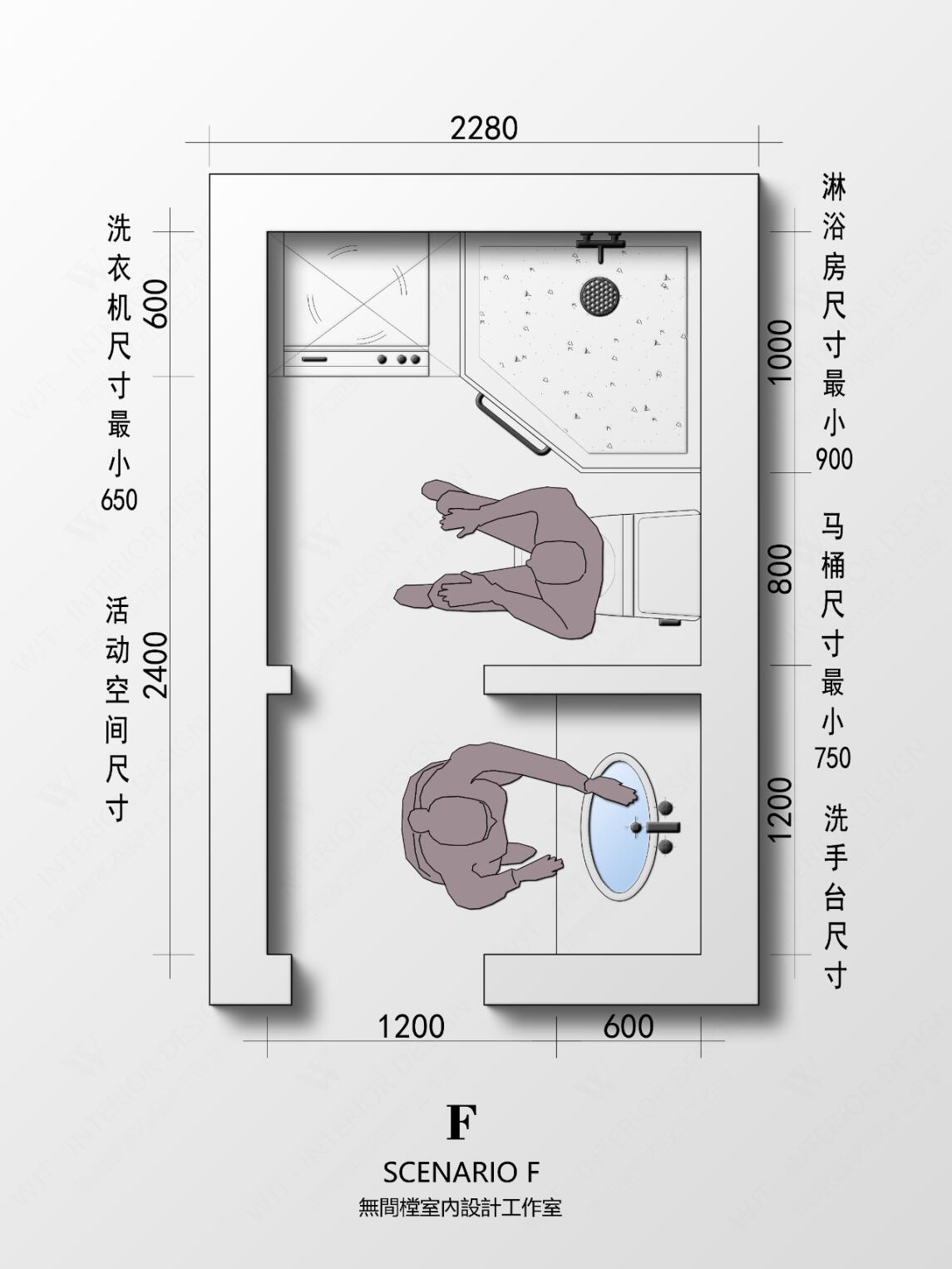 长方形厕所布局图图片