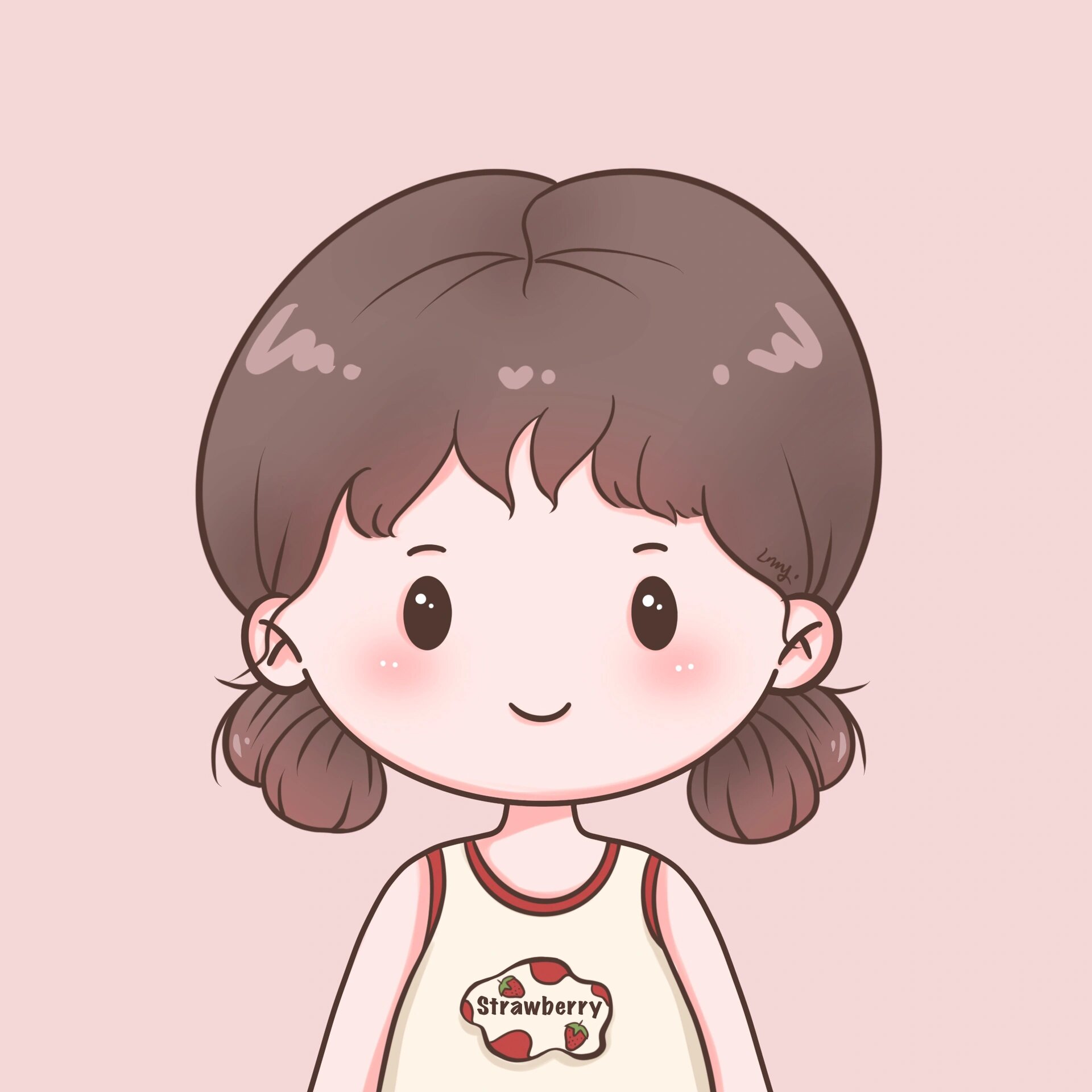 可爱小女生简笔画,卡通手绘头像