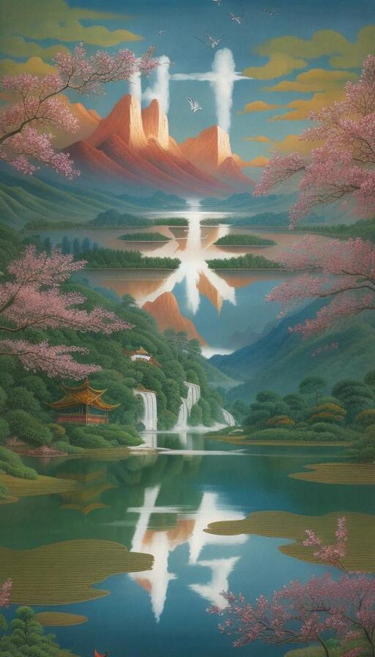 时来运转,山水风景手机壁纸