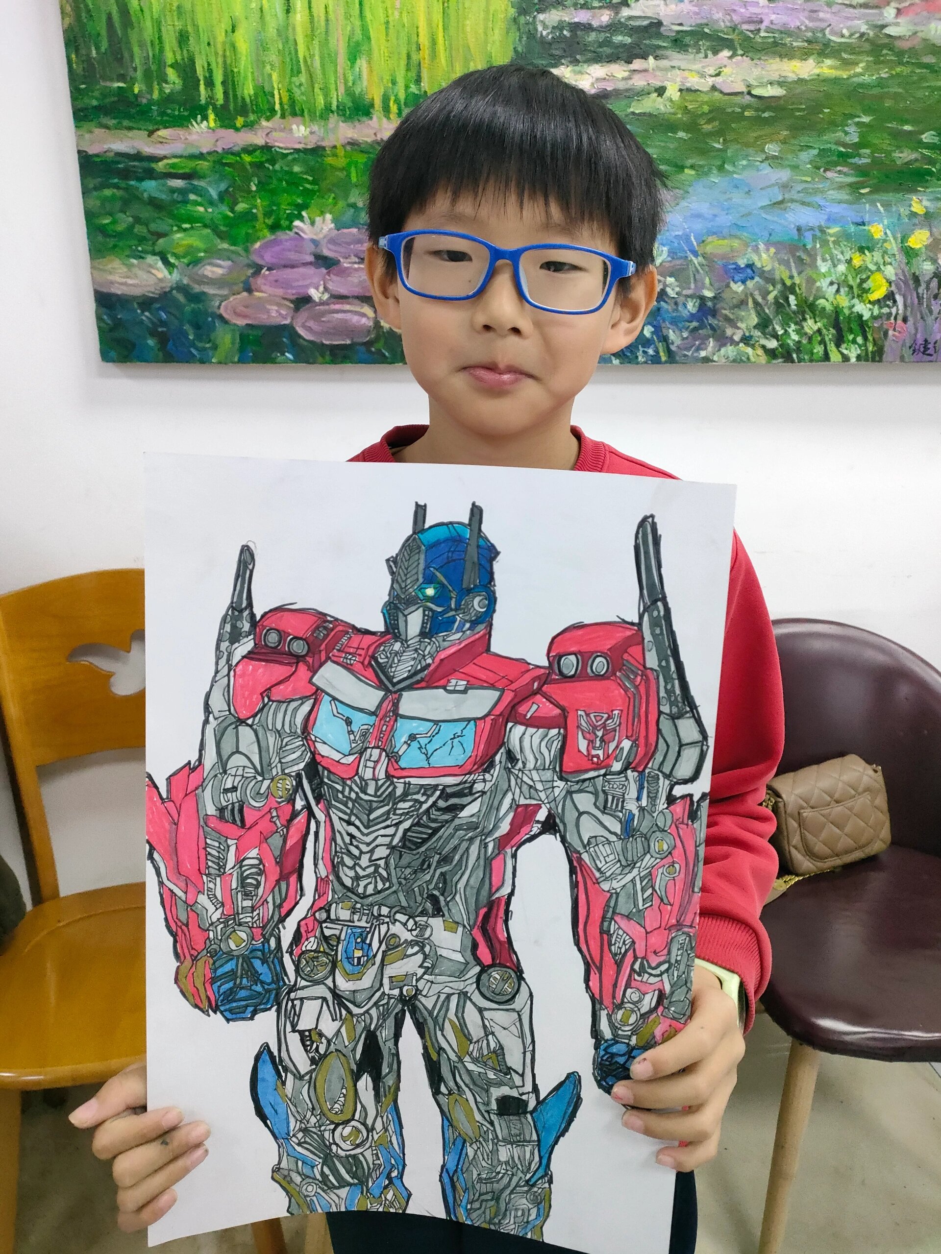 高年级学生作品,孩儿们的机甲手绘