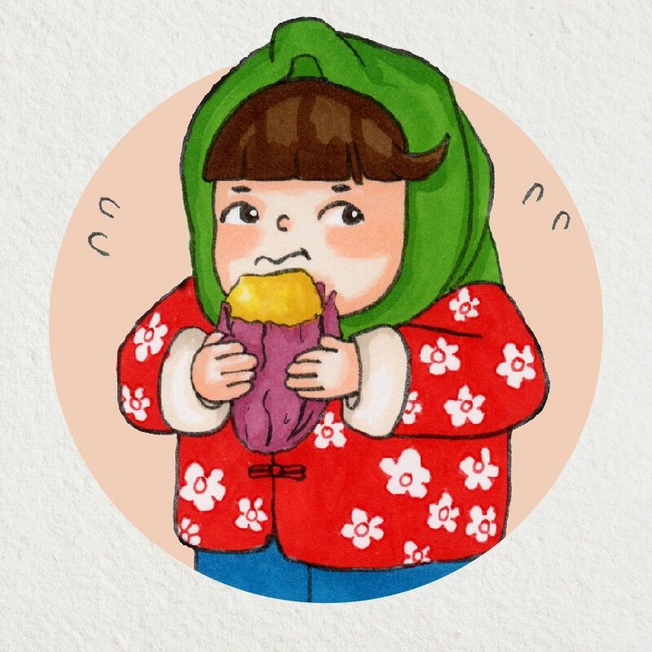 翠花新年吃货头像来啦! 小吃货们!可以自取保存用作头像哈!