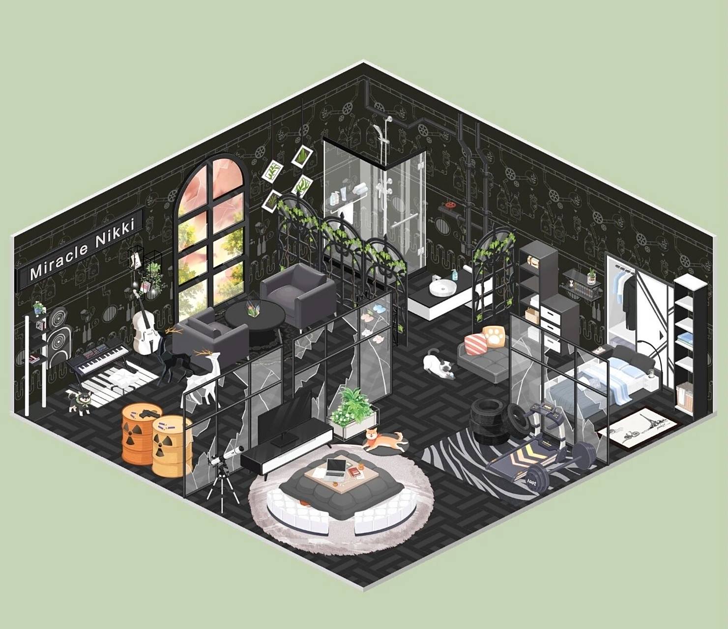 奇迹暖暖 | 纯色小屋系列 规格16*16适合没扩过小屋的姐妹们哦