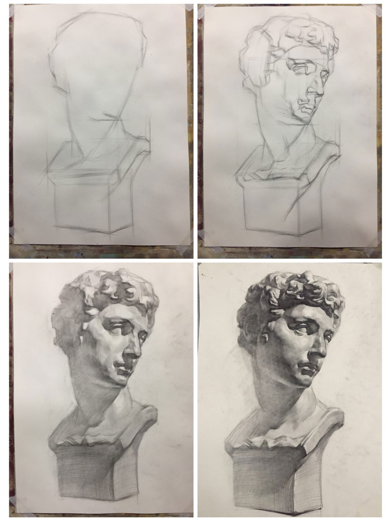 素描石膏头像小卫步骤图解