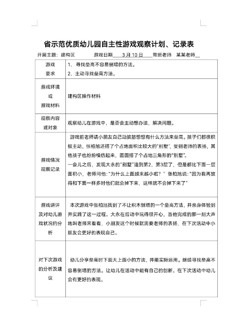 小班幼儿晨间活动观察记录与分析(小班幼儿晨间活动观察记录与分析怎么写)