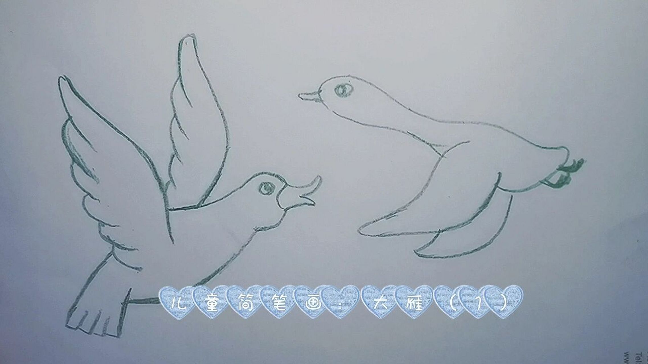 一群大雁的简笔画法图片