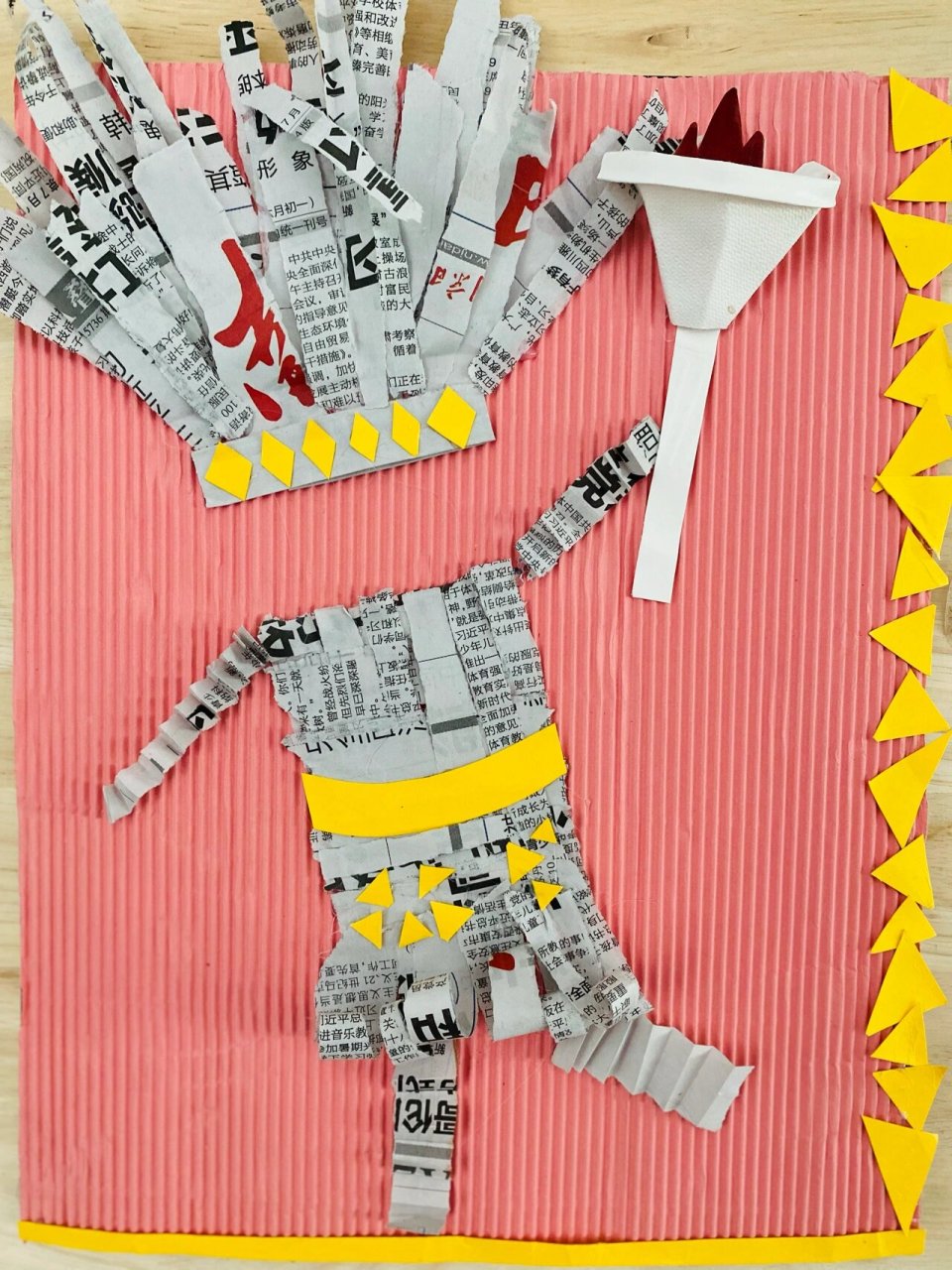 幼儿园报纸手工 幼儿园报纸作品