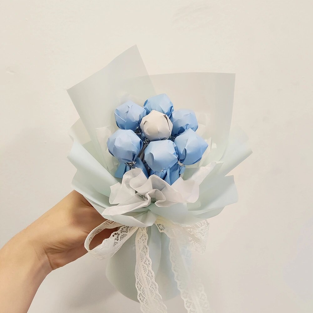 网红款7颗棒棒糖迷你小花束