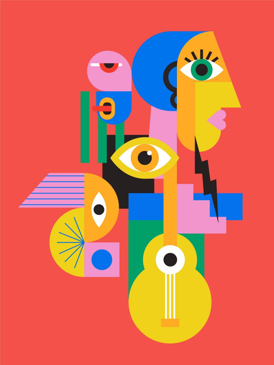 96图形设计丨抽象与具象的碰撞 02学员的空间作业很有想法!