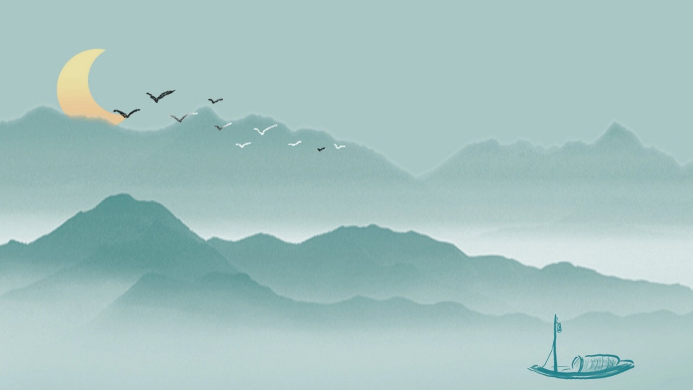 古风ppt背景图 92商 天青色等烟雨背景图片(11张) 需要