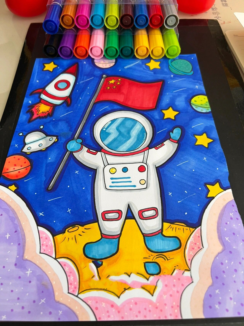 航天梦主题画  有宝宝让我更新航天梦主题画,这不就来了,快拿去用吧