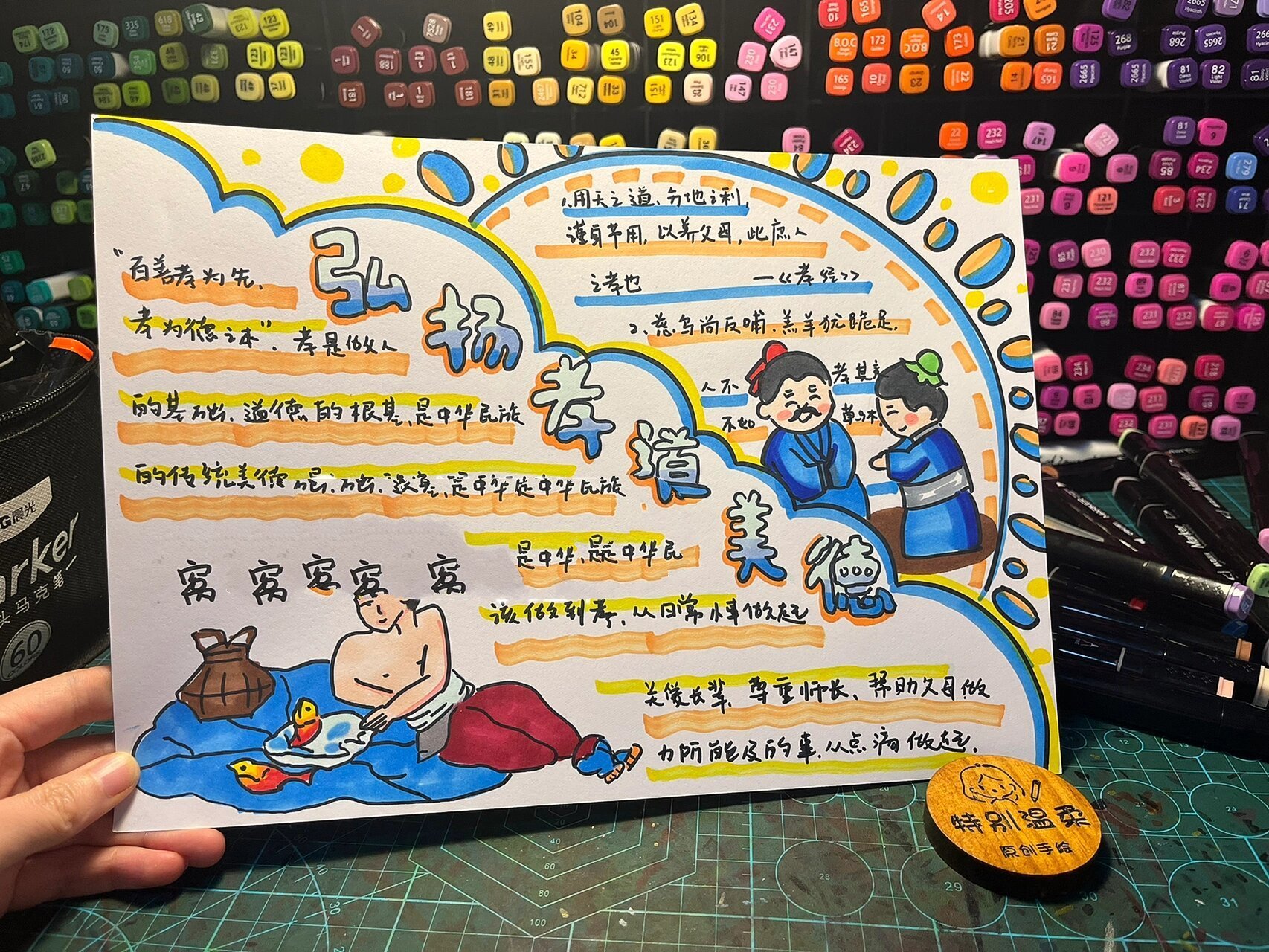 弘扬孝道美德 百善孝为先 手抄报