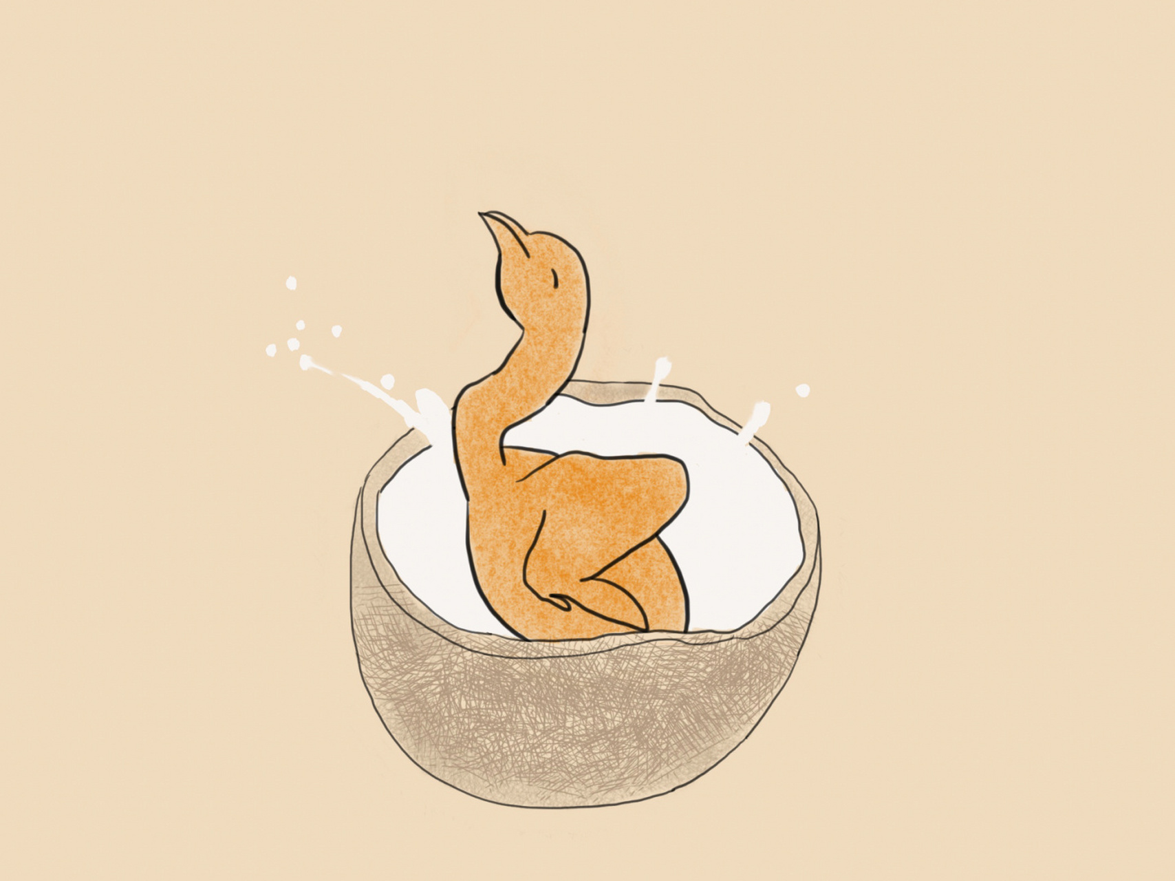 poster: my favorite food 椰子鸡05 画海报的形式写作 #小学生作文