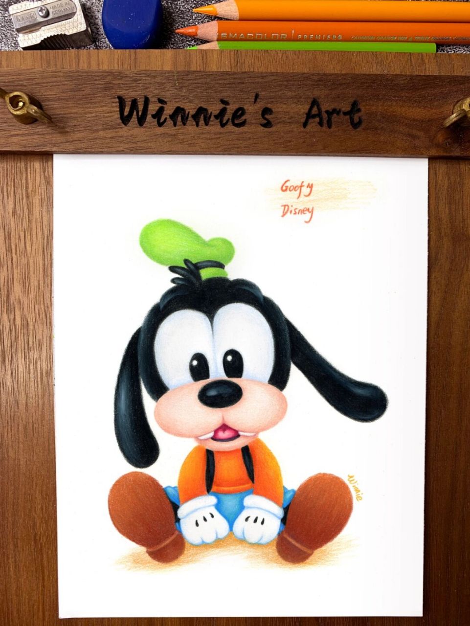 【手绘彩铅迪士尼】高飞/附线稿 老规矩:完整绘画过程视频在主页的