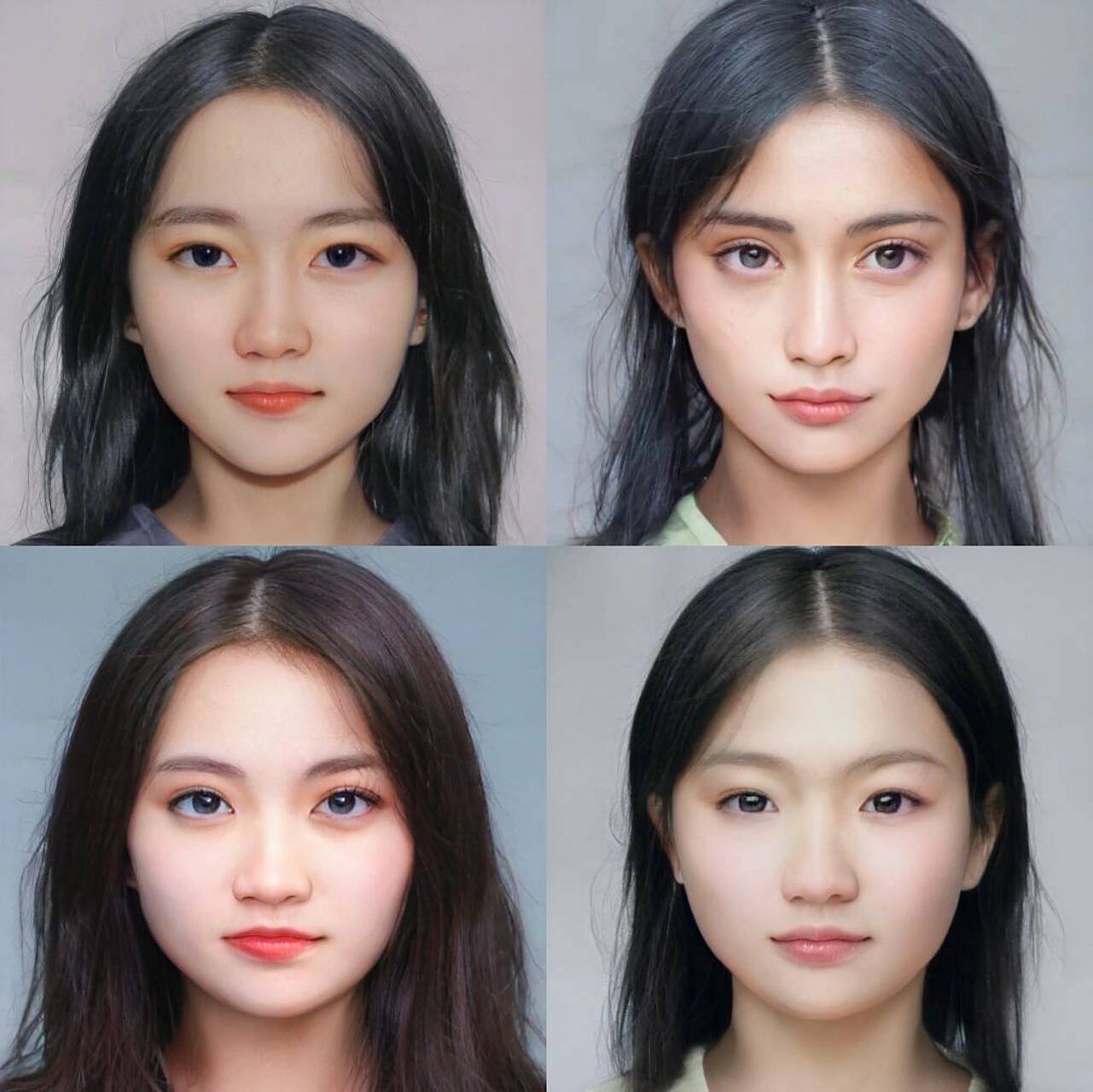 宁夏女孩的平均脸 回族女孩平均脸      研究了好久迟迟不敢发 其实