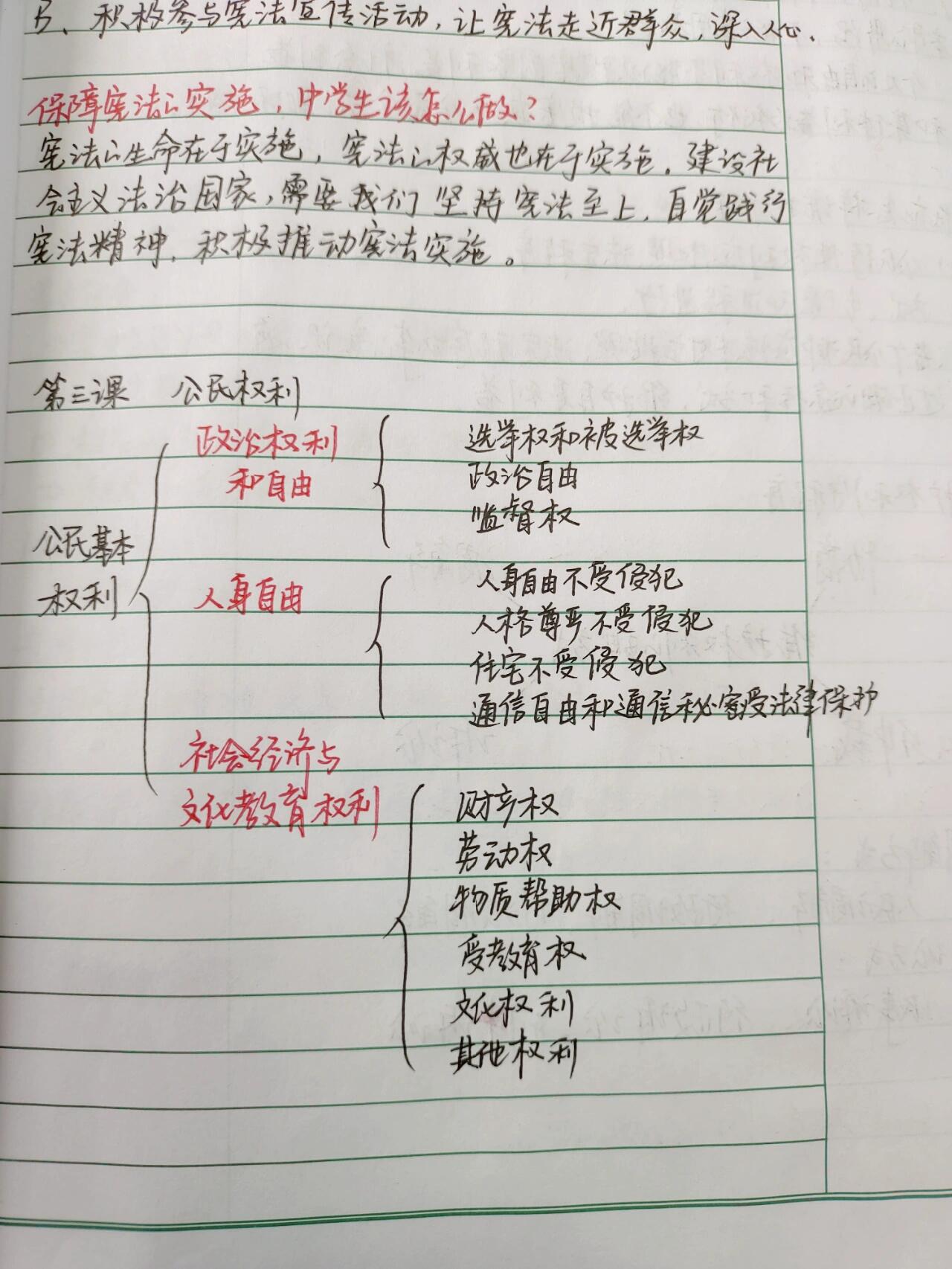 备课笔记-公民权利及依法行使权利