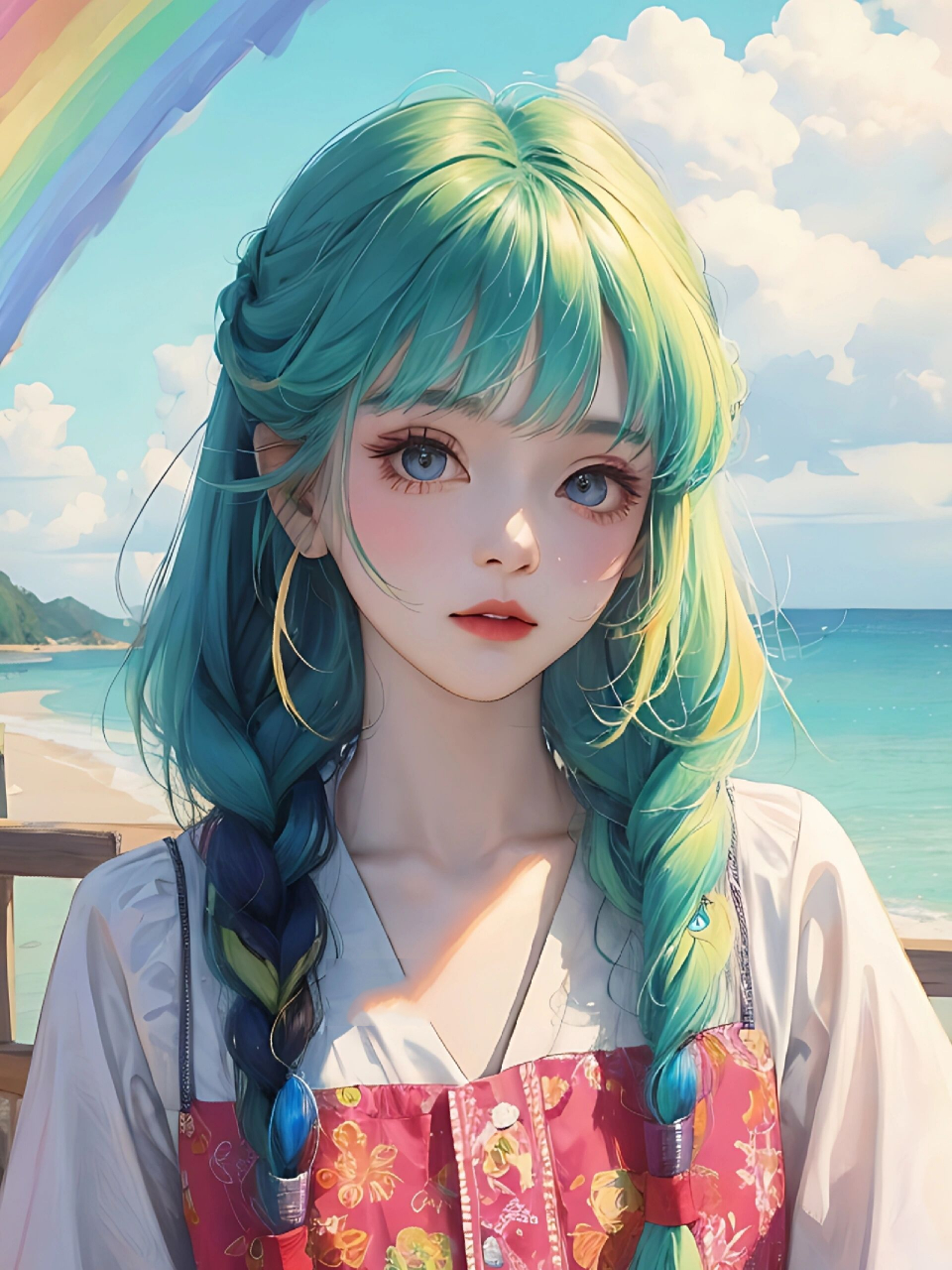 来一波彩色头发的美少女|头像分享