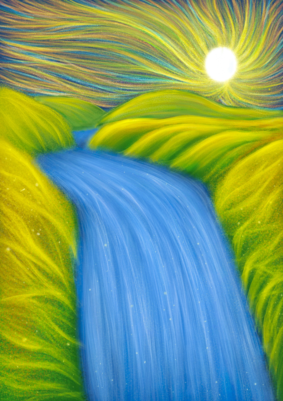 原创能量画,第一次画风景 这几天真的是感受到了创造的快乐,这幅画是