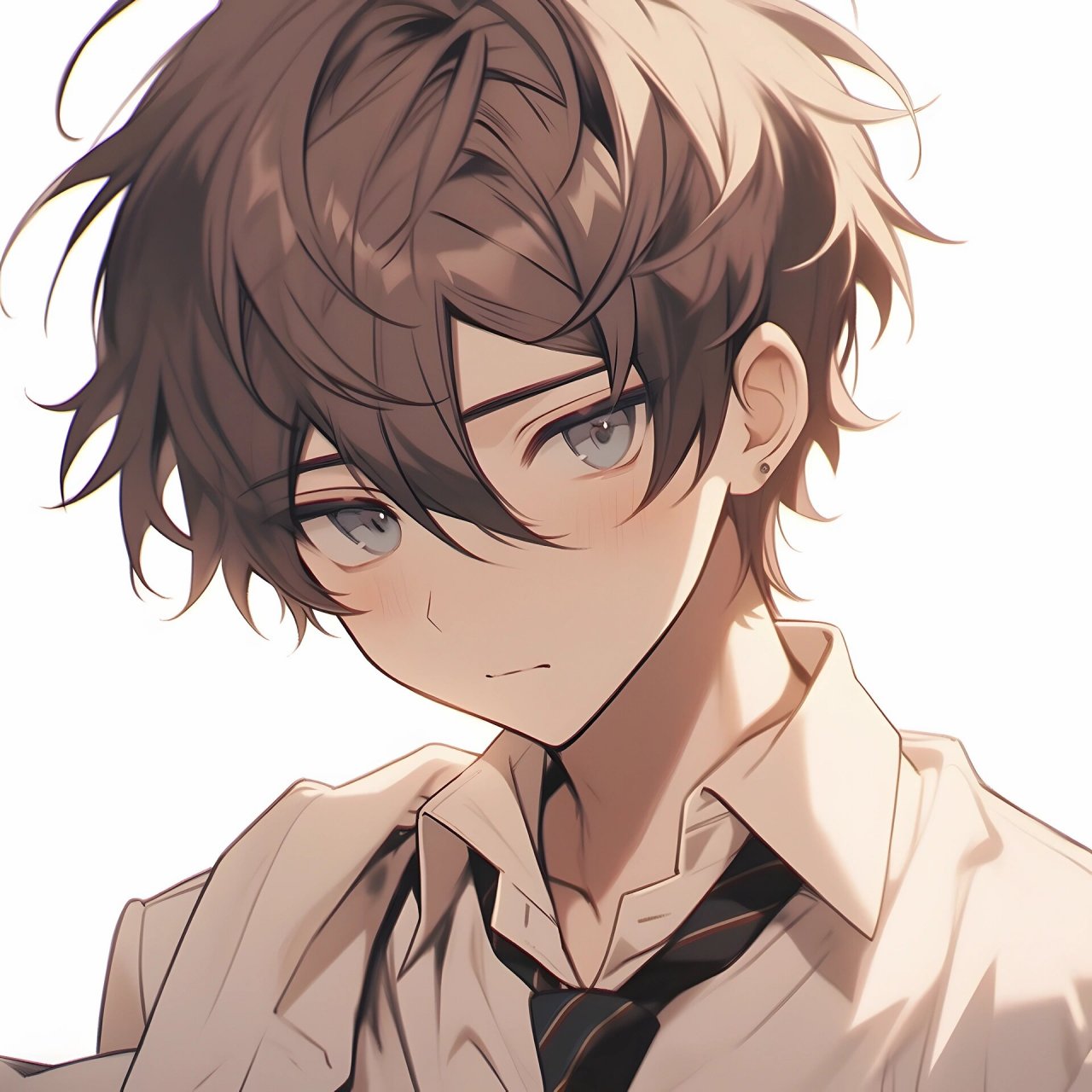 白底棕发动漫男主头像～aalizz well一切顺利 真诚怎么会是爱的必杀技