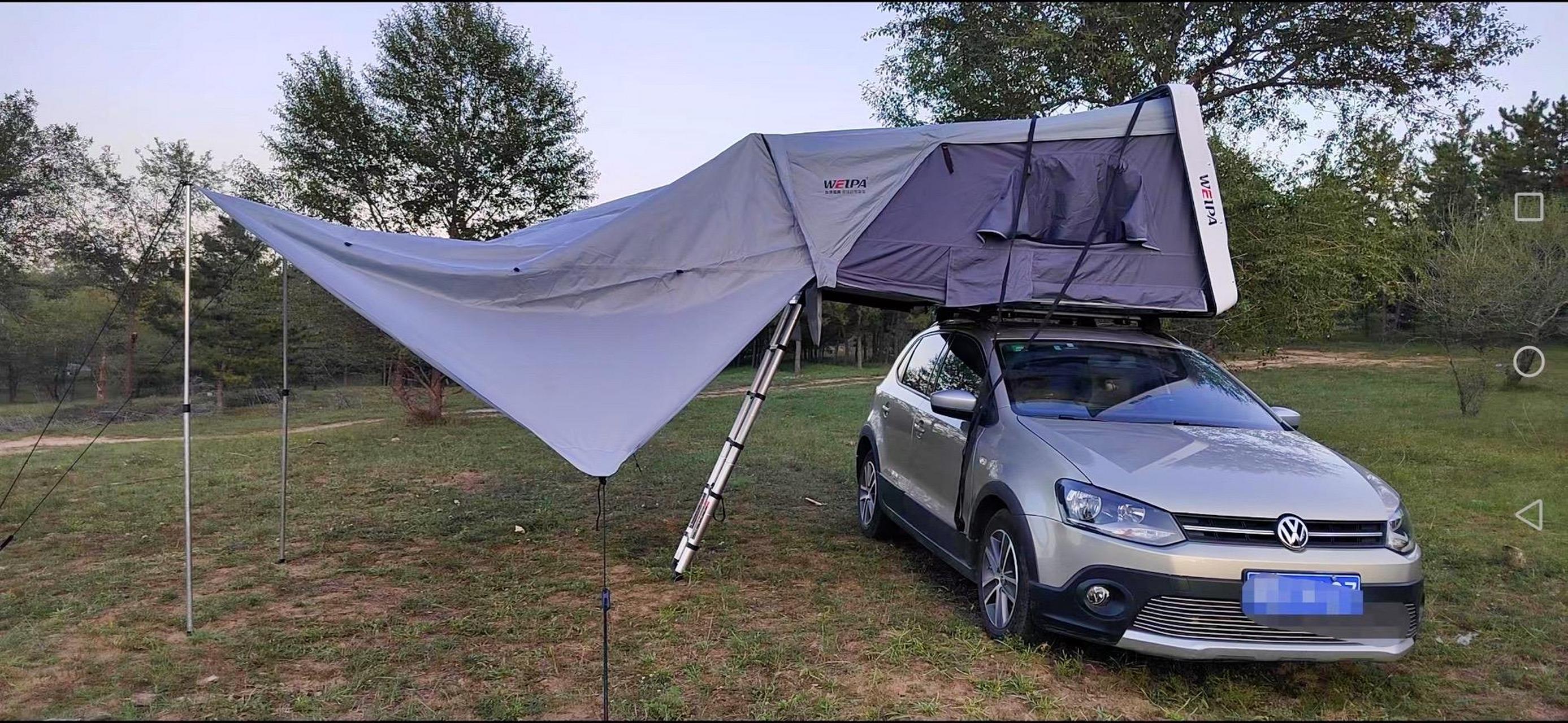 大众polo安装韦帕尊享款车顶帐篷车顶帐篷 大众途观