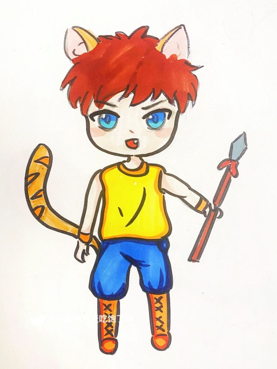 动物男孩 #马克笔# #卡通画# #兽人精灵# #动漫男生# #动漫