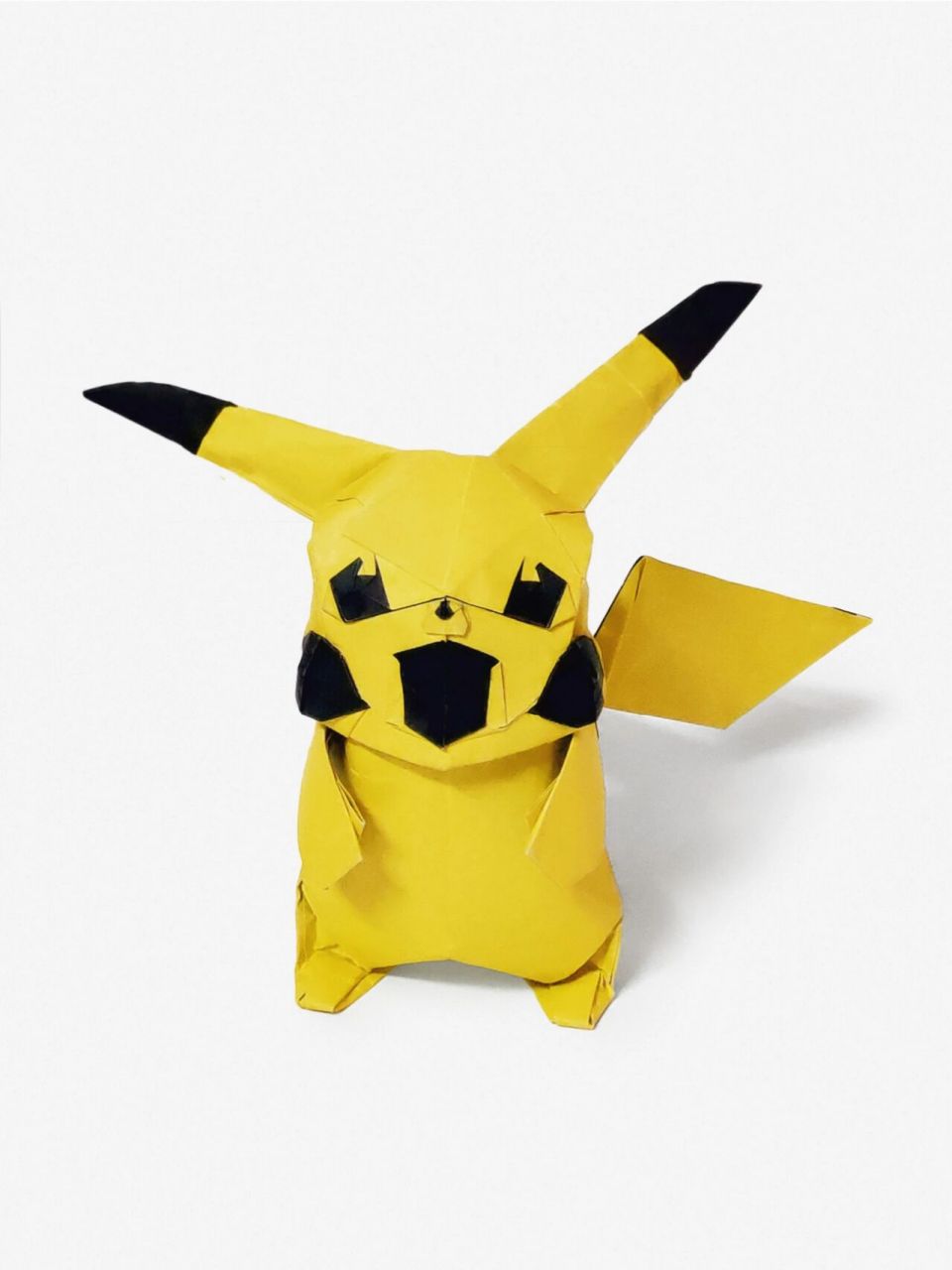 这么可爱的折纸皮卡丘快来看一下吧 皮卡丘 pikachu 用纸大小:68cm黑