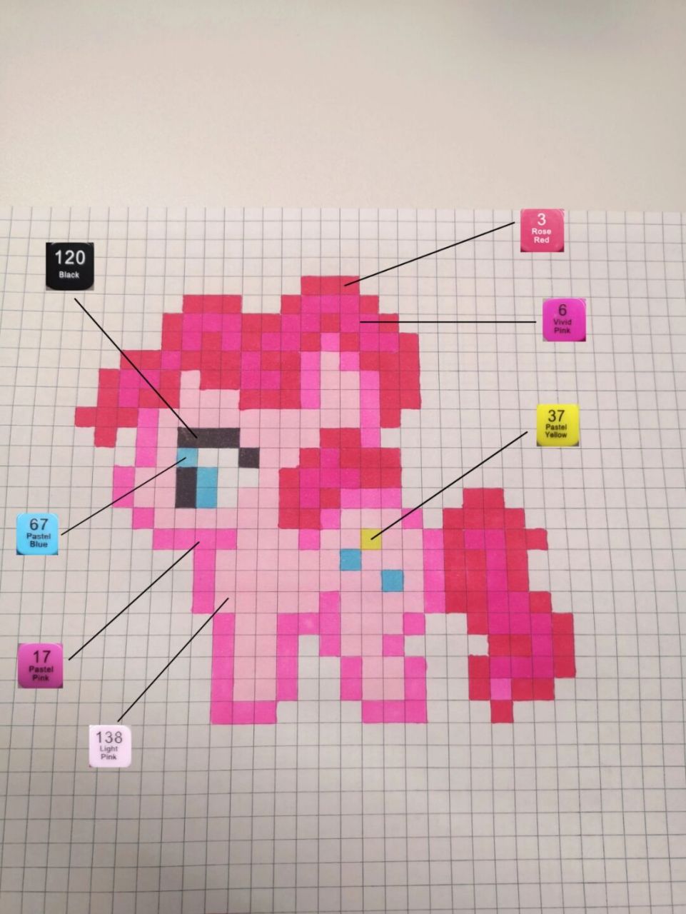 像素画:《小马宝莉》碧琪&柔柔 "我喜欢看到我的朋友微笑" #碧琪