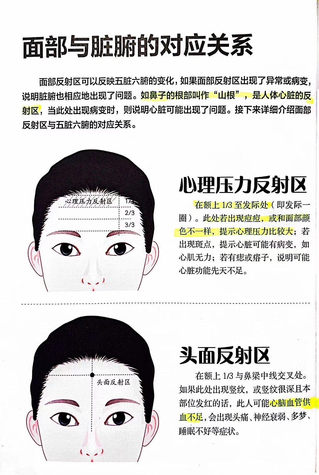 中医面诊:看懂面部反射区,预防疾病百态 面部是诸多经脉的汇聚之处,加