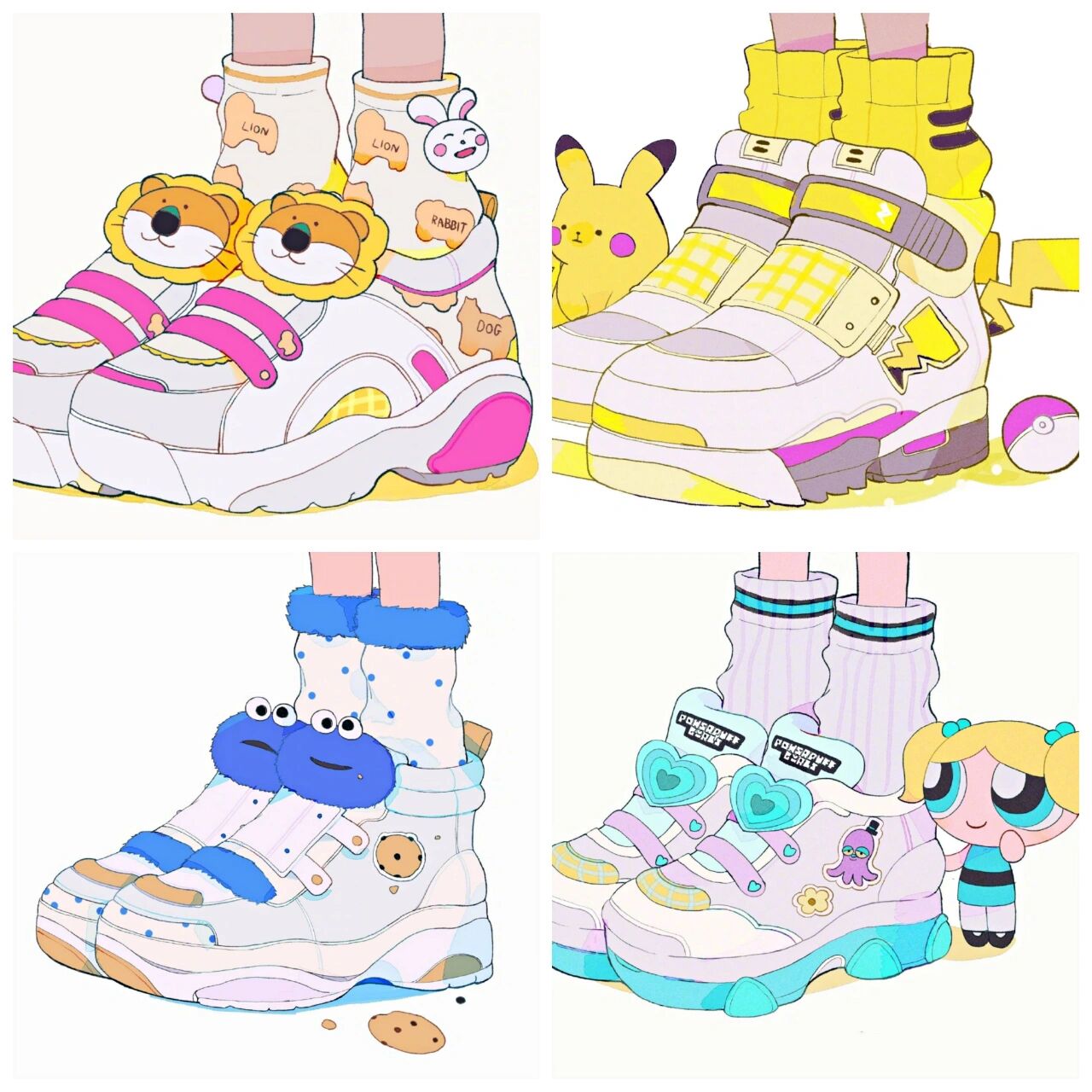 动漫手绘运动鞋画法素材