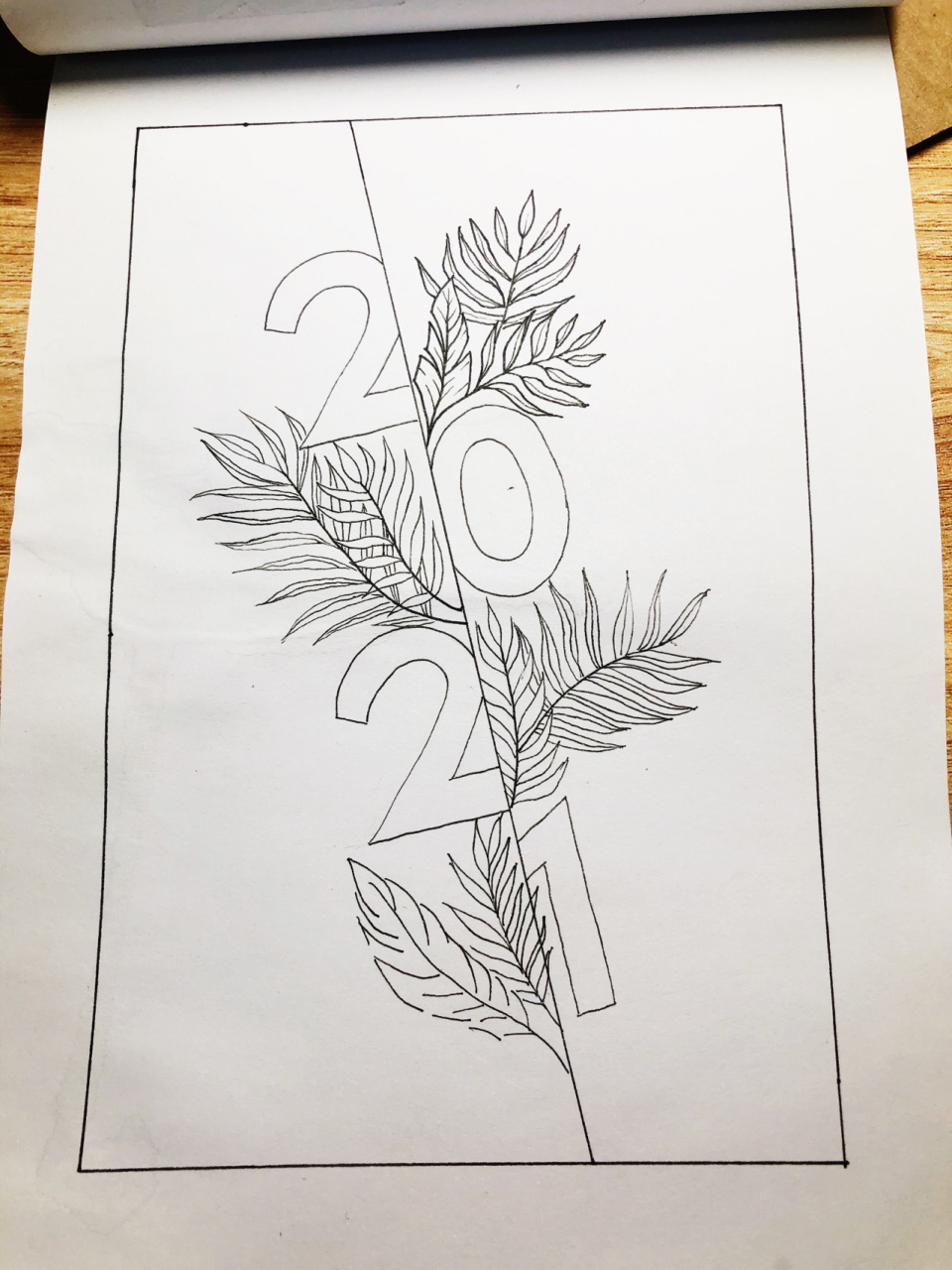 针管笔手绘·黑白装饰画·简笔画·创意数字 临摹35/160 临摹 2021要