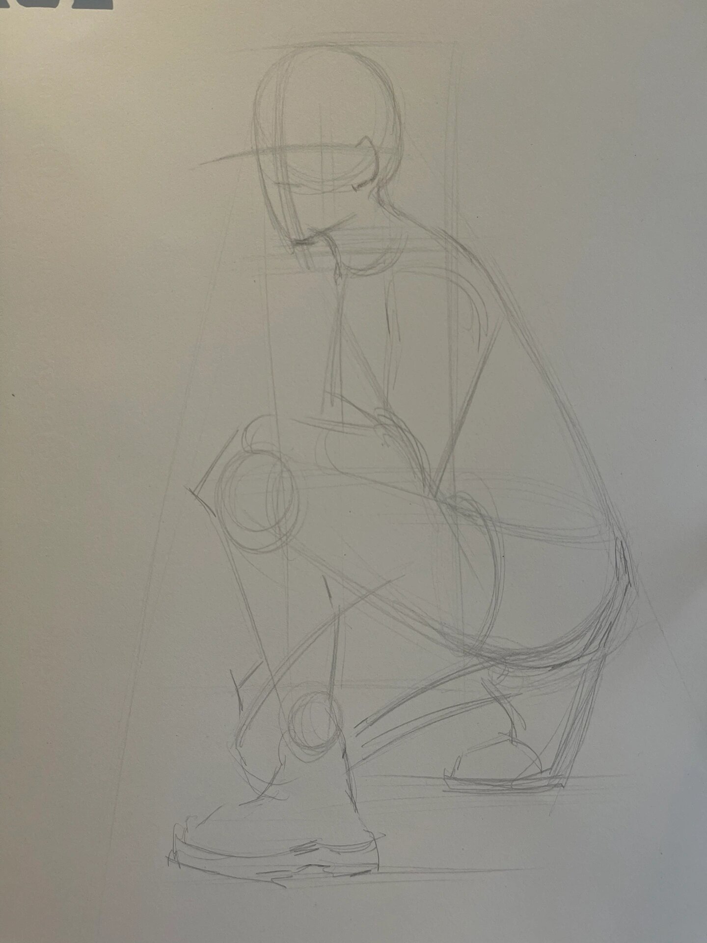 保姆级教程速写女青年蹲姿完整画面 保姆级教程速写女青年蹲姿完整