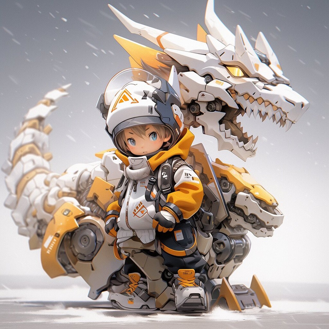 机甲龙 生肖龙 q版