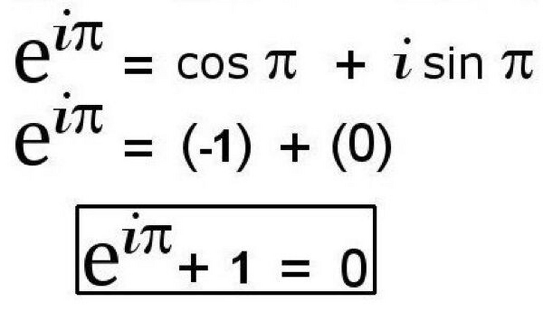 宇宙第一公式 欧拉公式对于学习数学的人来说都不会陌生,他被数学家们