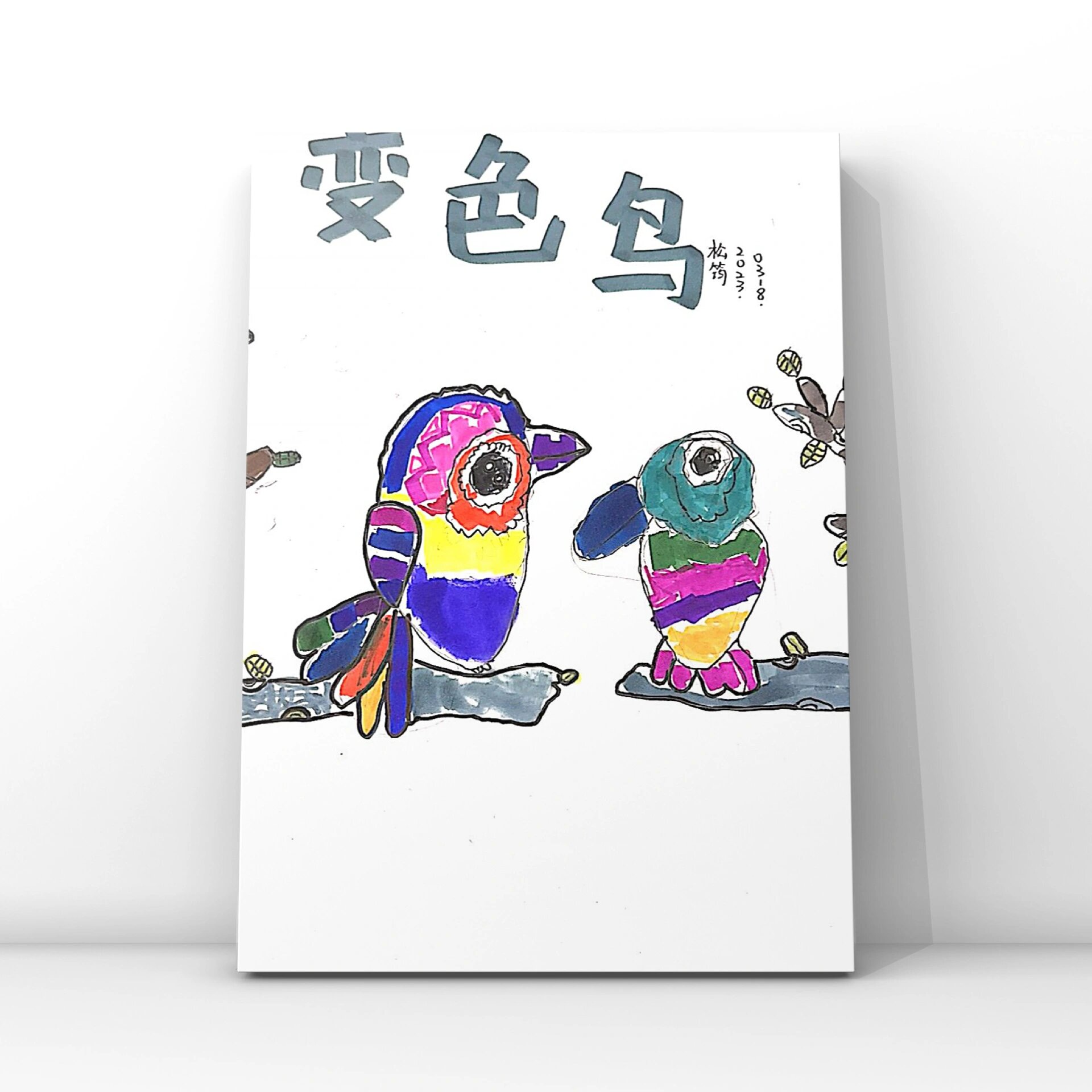 绘本|《变色鸟》 96年龄:中大班 	 本节课学习了鸟的外形特点以及