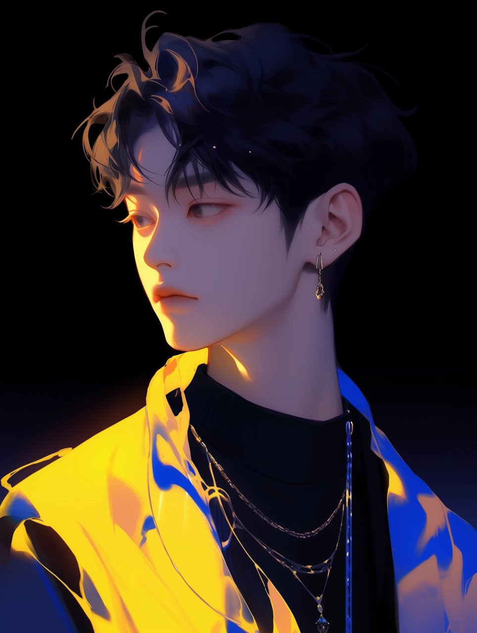 男生2024超9797韩系插画头像 原创图,三连取图,礼貌取图.