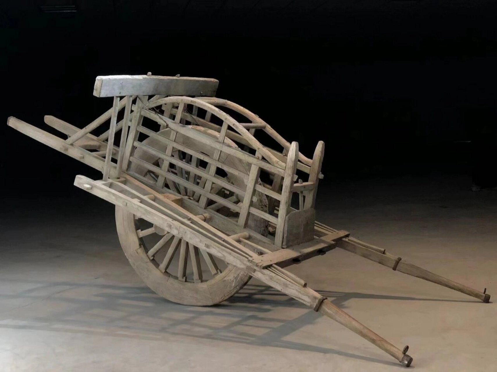 手推车 木制手推车,传统榫卯,传统文化农村