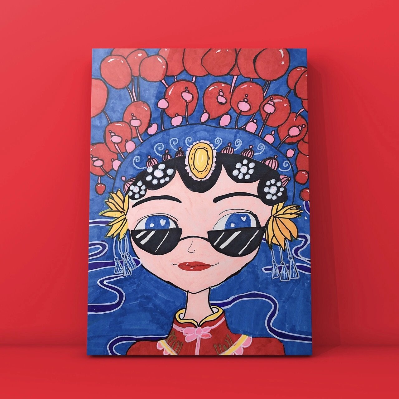 戏曲 国粹主题儿童画 6-8岁宝贝作品!两课时完成