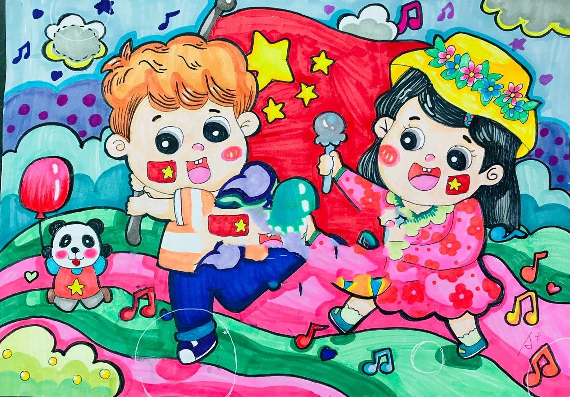 团结友爱简笔画|主题画 我爱祖国主题画,民族团结,少数民族简笔画