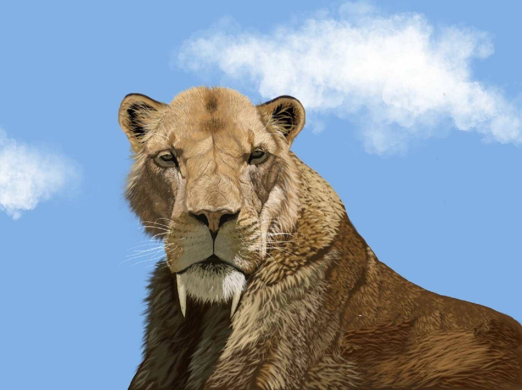 刃齿虎图源twitter 灭刃齿虎(smilodon populator) 毁灭刃齿虎相比
