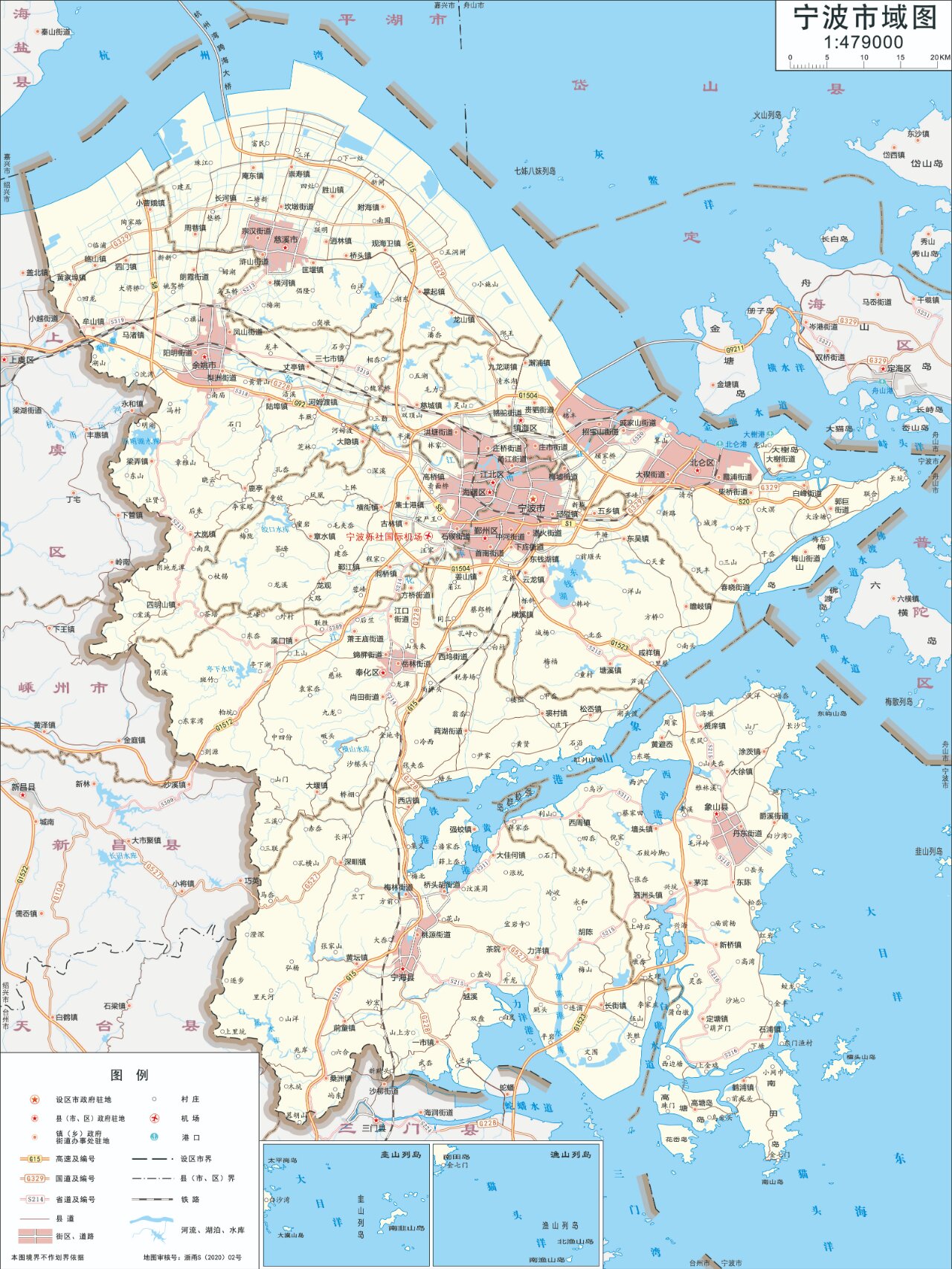 浙江省宁波市政区图